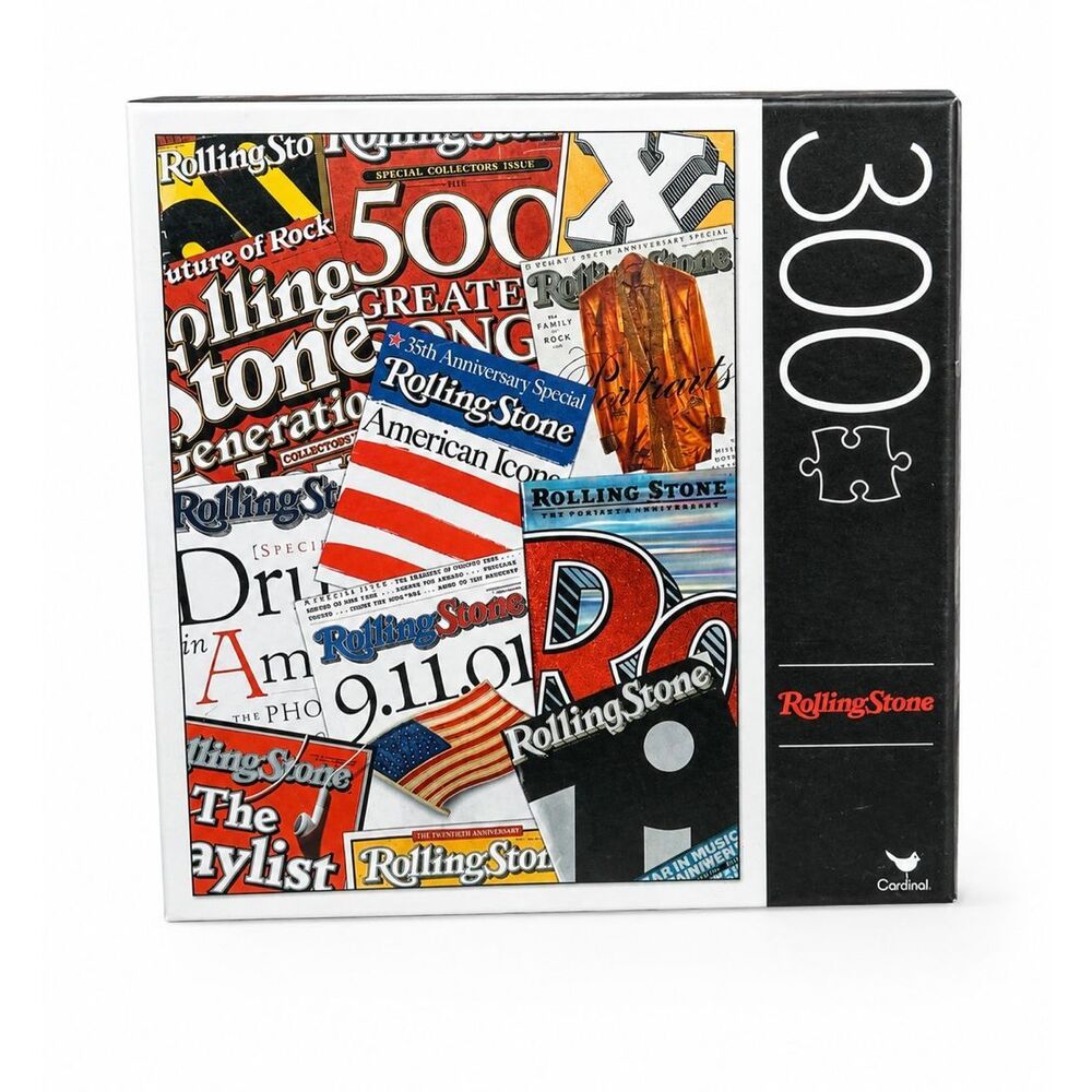 Rolling Stone 300 Piece Jigsaw Puzzle Cardinal 18” x 24” Music Magazine Collage